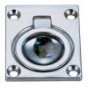 PERKO Square Flush Ring Pull - Chromed Zinc 1 3/4" x 1 3/8"