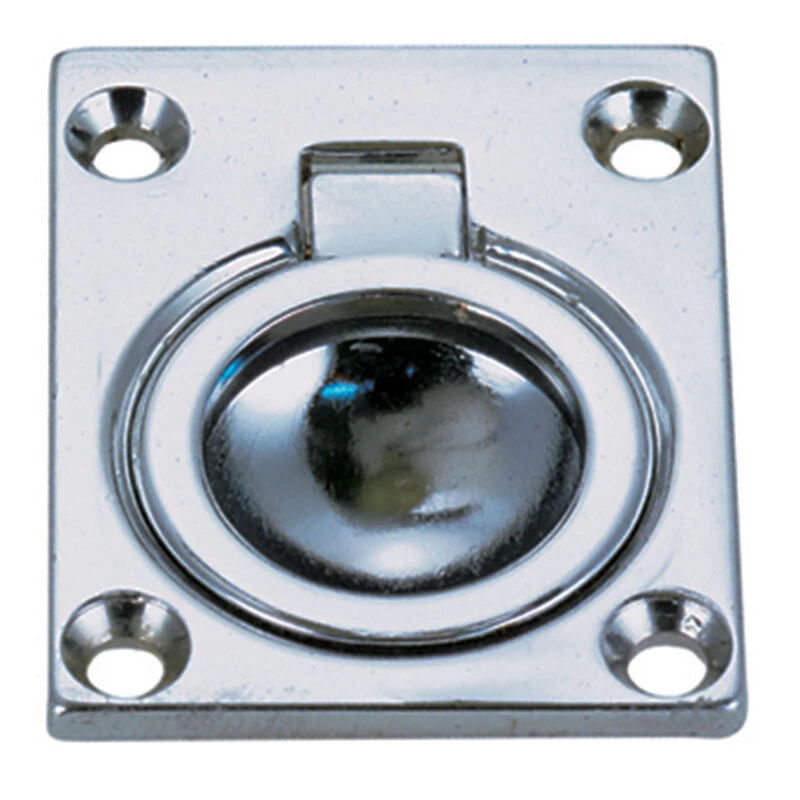 PERKO Square Flush Ring Pull - Chromed Zinc 1 3/4" x 1 3/8" 1 PERKO Square Flush Ring Pull - Chromed Zinc 1 3/4" x 1 3/8"