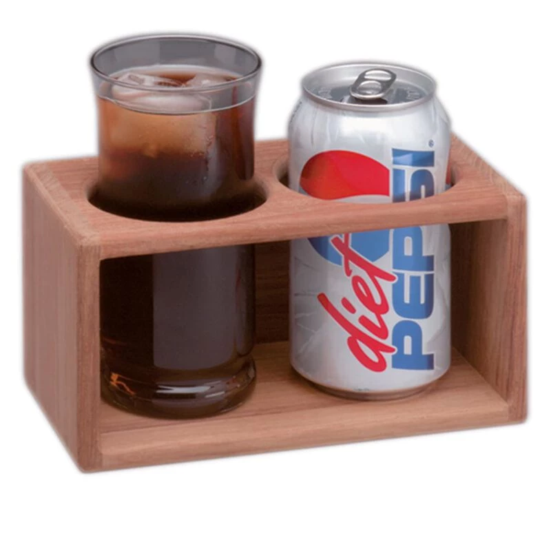 SEATEAK Teak 2-Drink Rack 2 SEATEAK Teak 2-Drink Rack - Image 2