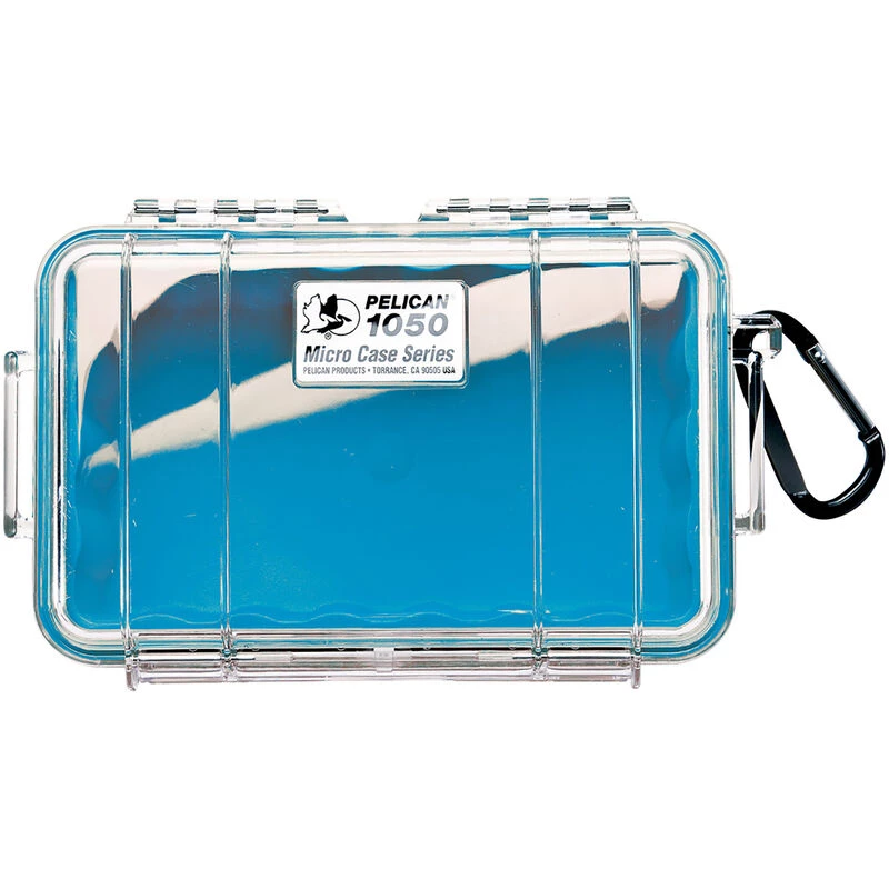 PELICAN PRODUCTS 1050 Micro Case, Clear With Blue Lining 1 PELICAN PRODUCTS 1050 Micro Case, Clear With Blue Lining