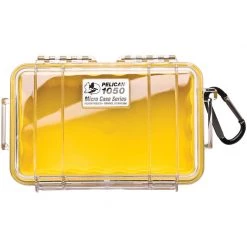 PELICAN PRODUCTS 1050 Micro Case, Clear With Yellow Liner