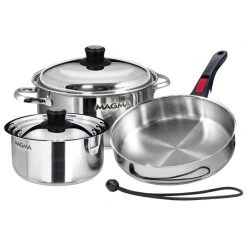 MAGMA 7-Piece Nesting Cookware, Stainless Steel Induction