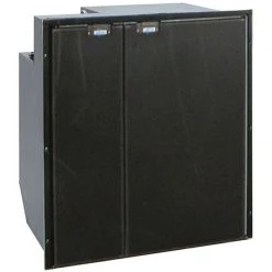 ISOTHERM Cruise 200 Classic - Side by Side Fridge/Freezer AC/DC, Black Door & Panel, 4-Sided Black Flange