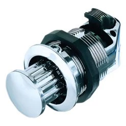 SOUTHCO MARINE M1-2A Pop-Out Knob Latches, Surface Mount, Chrome-Plated Plastic