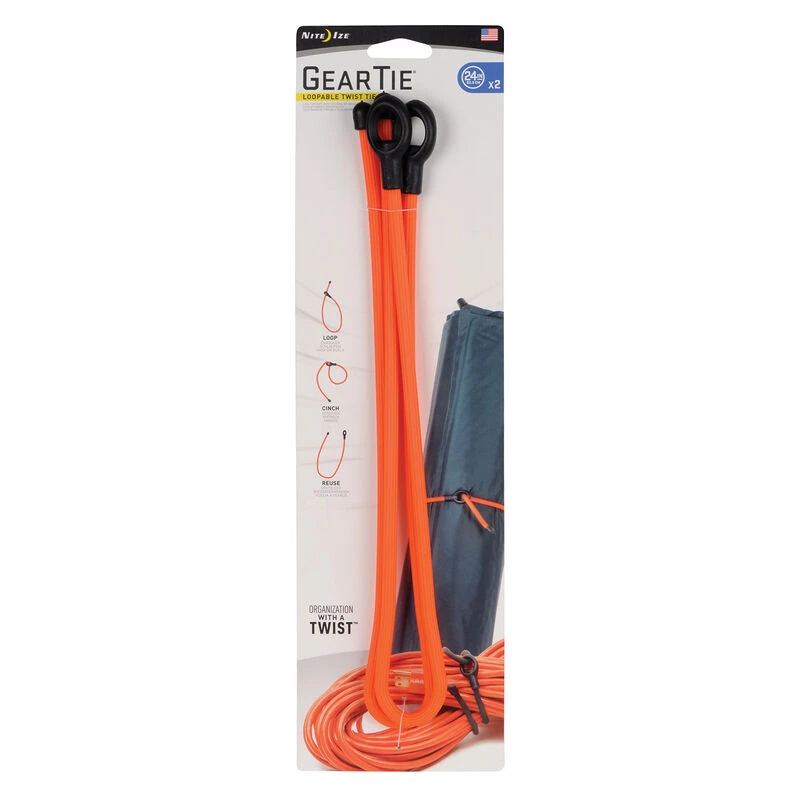 NITE IZE 24" Gear Tie Loopable Twist Tie, 2-Pack 2 NITE IZE 24" Gear Tie Loopable Twist Tie, 2-Pack - Image 2