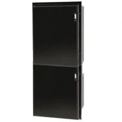 ISOTHERM Cruise 195 Classic Fridge/Freezer - AC/DC, Left Swing, Black Door & Panel, 3 Sided Black Flange
