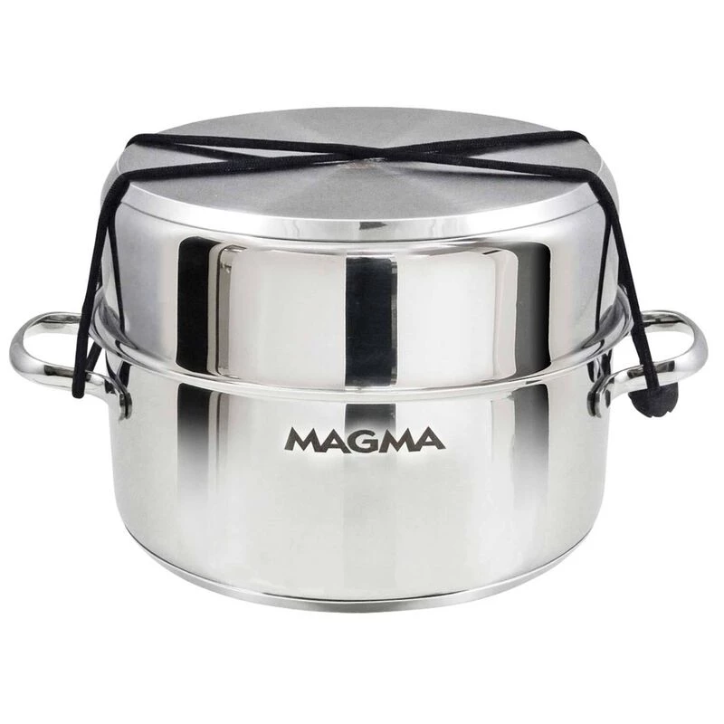 MAGMA Professional Series Gourmet Nesting 7-Piece Stainless Steel Induction Cookware Set with Ceramica® Non-Stick 3 MAGMA Professional Series Gourmet Nesting 7-Piece Stainless Steel Induction Cookware Set with Ceramica® Non-Stick - Image 3