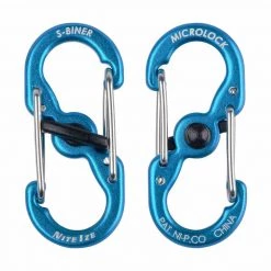 NITE IZE S-Biner® TagLock™ Aluminum,- 2-Pack
