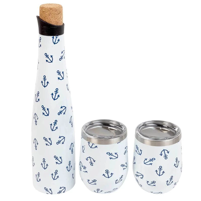 WEST MARINE Captain's Party Set Wine Bottle & Tumbler Gift Set 1 WEST MARINE Captain's Party Set Wine Bottle & Tumbler Gift Set