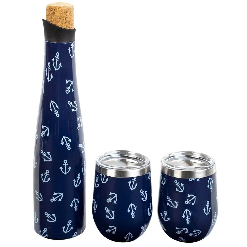 WEST MARINE Captain's Party Set Wine Bottle & Tumbler Gift Set 1 WEST MARINE Captain's Party Set Wine Bottle & Tumbler Gift Set