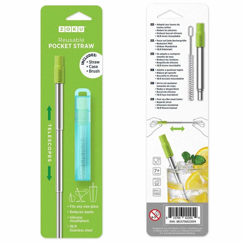 ZOKU Reusable Telescoping Pocket Straw 4 ZOKU Reusable Telescoping Pocket Straw - Image 4