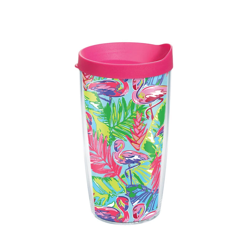 TERVIS 16 oz. Bright Flamingo Tumbler with Lid 1 TERVIS 16 oz. Bright Flamingo Tumbler with Lid