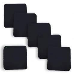 BIXBY INTERNATIONAL 3 1/4" x 3 1/4" BixStix Non-Slip Pads, Set of 6, Black