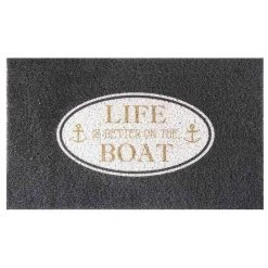 CON-TACT BRAND 18" x 30" PVC Spray Print Boarding Mat, Life is Better on the Boat