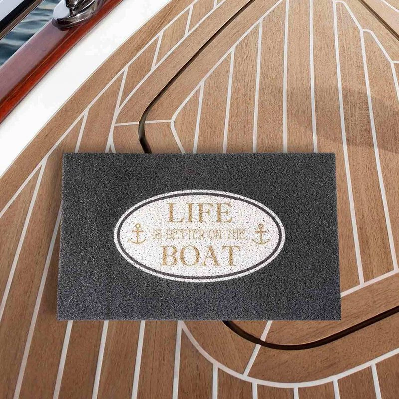 CON-TACT BRAND 18" x 30" PVC Spray Print Boarding Mat, Life is Better on the Boat 2 CON-TACT BRAND 18" x 30" PVC Spray Print Boarding Mat, Life is Better on the Boat - Image 2