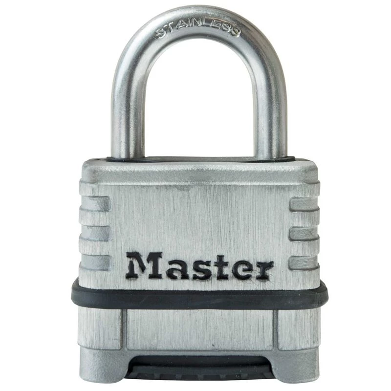 MASTER LOCK 2 1/4in (57mm) Wide Stainless Steel Padlock with 1 1/16in (27mm) Shackle, Set Your Own Combination 1 MASTER LOCK 2 1/4in (57mm) Wide Stainless Steel Padlock with 1 1/16in (27mm) Shackle, Set Your Own Combination