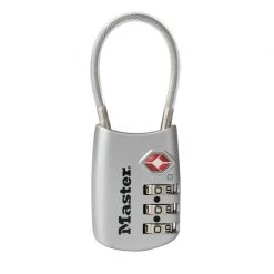 MASTER LOCK 1 3/16in (30mm) Wide Set Your Own Combination TSA-Accepted Luggage Lock with Flexible Shackle
