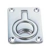 PERKO Square Flush Ring Pull - Chromed Bronze 2 5/8" x 2"