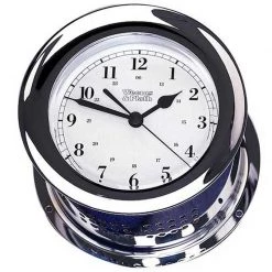 WEEMS & PLATH Atlantis Quartz Clock, Chrome