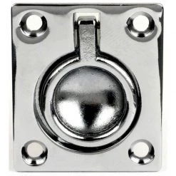 WHITECAP Chrome-Plated Flush Pull Latch, 1 ½” x 1 ¾”