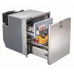 ISOTHERM Drawer 65 Stainless Steel Refrigerator with Freezer Compartment - AC/DC, 4-Sided Stainless Steel Flange